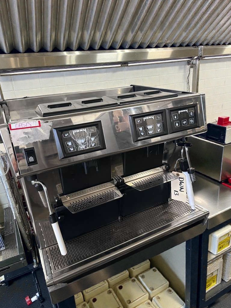 Premium Condition – Pony 2 Group Commercial Automatic Espresso Machine – Touchscreen Controls – Stainless Steel – Fully Tested & Operational!