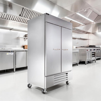 High-Quality Condition – Beverage-Air HBF49-1 Horizon Series – 52" Two-Section Solid-Door Reach-In Freezer – 46.2 Cu. Ft. – Bottom-Mounted Refrigeration – 115V – Fully Tested & Operational!
