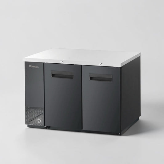 Well-Maintained Condition – Blue Air BBB59-2B – 59" Two-Section Commercial Back Bar Cooler – Two Solid Locking Doors – Stainless Steel Top – 19.4 Cu. Ft. – 115V – Fully Tested & Operational!