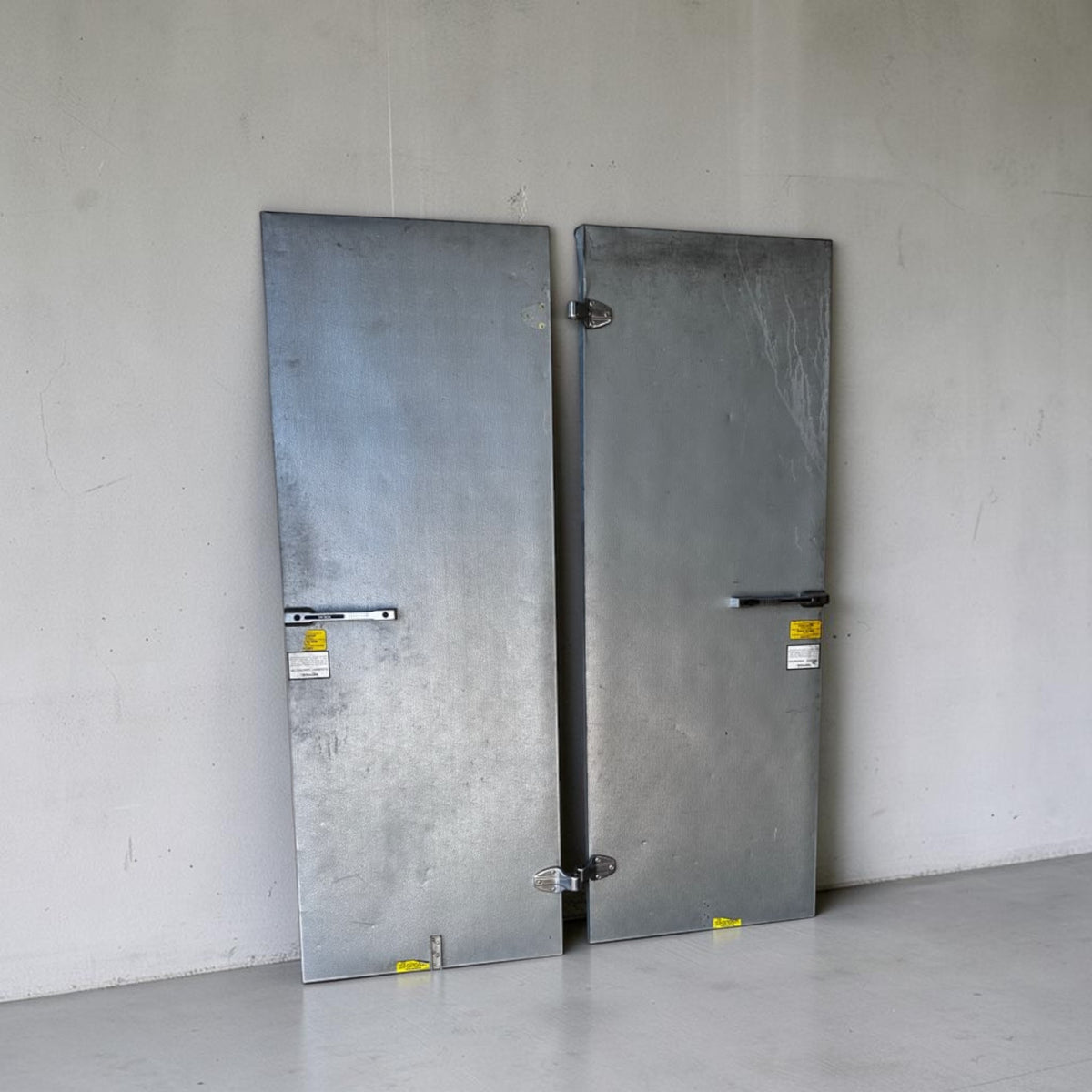 Dependable Condition – Quantity 2 – 30" × 78" Commercial Insulated Walk-In Cooler / Freezer Swing Doors – Heavy-Duty Hinges & Latches – Fully Functional!