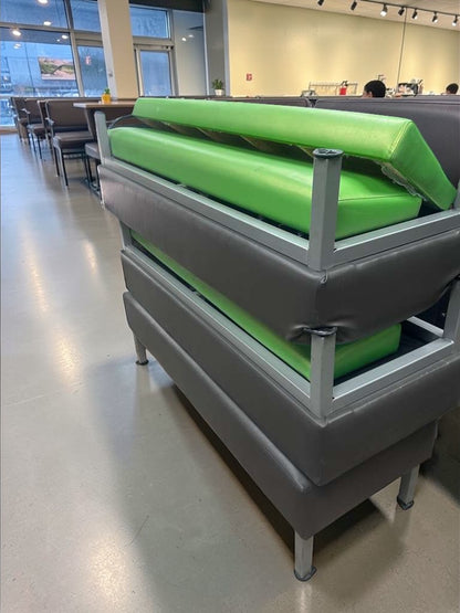 Superb Condition – Commercial Restaurant Booth Seating – Upholstered Vinyl Cushions – Heavy-Duty Frame – Fully Inspected & Ready for Use!