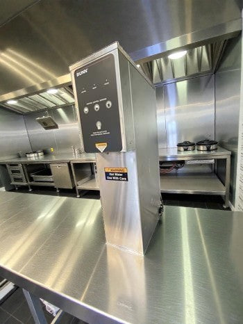 Excellent Condition – BUNN 39100.0000 H5E-DV PC 5-Gallon Commercial Hot Water Dispenser – Dual Voltage – Fully Tested & Working!