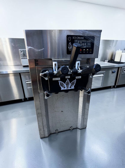 Like-New Condition – VEVOR ZM-A168 – Commercial Countertop Soft Serve Ice Cream Machine – 2+1 Flavor – 5 Gal/H – 110V – 1200W – Fully Tested & Operational!