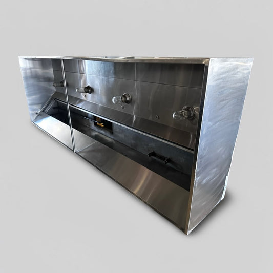 Outstanding Condition – EconAir 12 ft Commercial Stainless Steel Restaurant Exhaust Hood – 12' x 4' x 2' – Type I Kitchen Ventilation Hood – Fully Inspected & Ready for Installation!