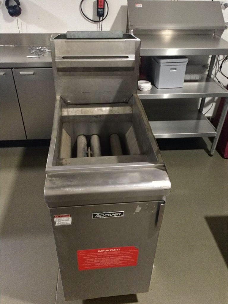 Exceptional Condition – Adcraft Commercial Gas Fryer – Natural Gas – Fully Tested & Working!
