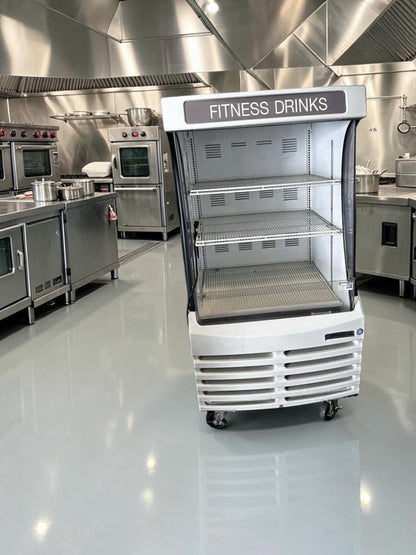 Exceptional Condition – Beverage-Air BZ13-1-W The Breeze Open Display Case – 30” Wide – 3-Tier Refrigerated Merchandiser – Fully Tested & Operational!