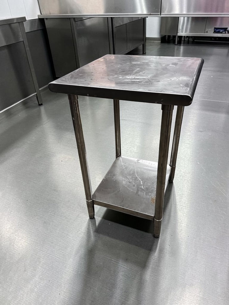 Immaculate Condition – All Stainless Steel 24” x 24” Commercial Work Table – Prep Table – Ready for Commercial Use!