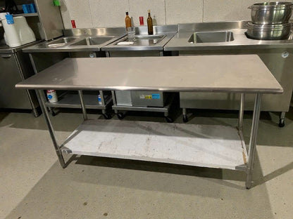 Outstanding Condition – Stainless Steel Commercial Prep Table with Undershelf – Heavy-Duty
