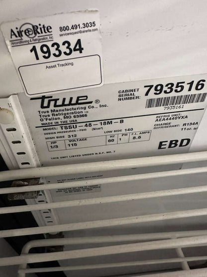 Outstanding Condition – True TSSU-48-18M-B-HC 48” Mega Top Sandwich / Salad Prep Table – Refrigerated Base – 115V – Fully Tested & Operational!