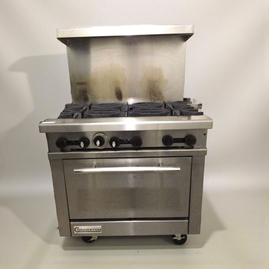 Exceptional Condition – Connerton Commercial 6-Burner Gas Range with Oven – Natural Gas – Fully Tested & Working!