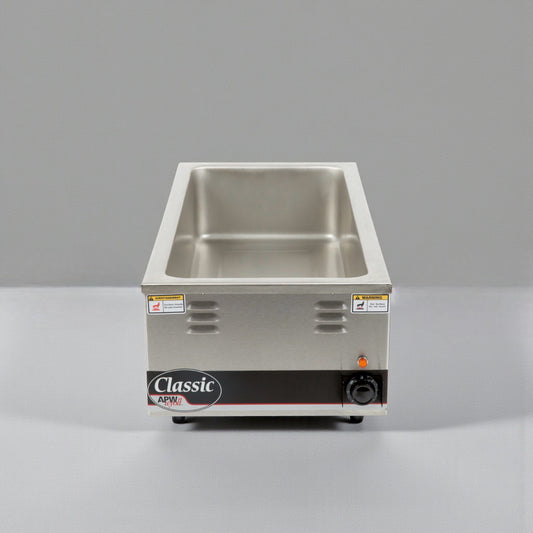 Optimal Condition – APW Wyott W-43Vi – Classic 12" x 27" 4/3 Size Countertop Food Warmer – Stainless Steel – 120V – 1500W – NSF / UL Listed – Fully Tested & Operational!