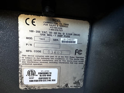 Prime Condition – Tidel / Fidel TACC IIA – 88-Tube Timed-Access Cash Controller & Dual-Drop Security Safe – 100–250V – Fully Tested & Operational!