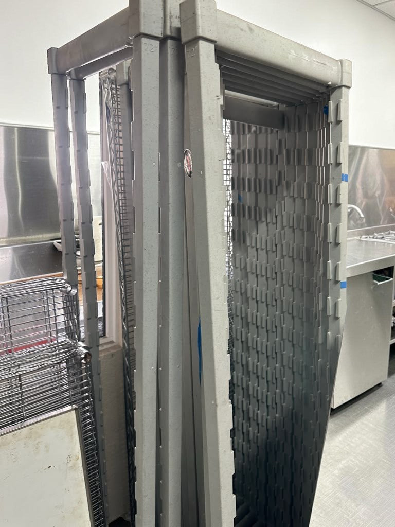 Exceptional Condition – Lot of Approx. 8 Cambro CPU214864V4480 Camshelving Premium – 48" x 21" x 64" Heavy-Duty 4-Tier Vented Shelving Units – NSF Certified – Ready for Commercial Use!