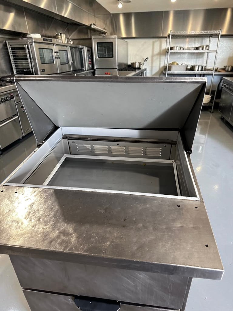 Immaculate Condition – Beverage-Air SPED27HC-12M-B – 27" Mega Top Refrigerated Prep Unit with Drawers – 6.8 Cu. Ft. – 115V – NSF & UL Listed – Fully Tested & Operational!