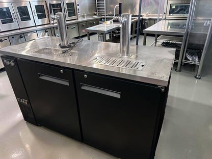 High-Grade Condition – Migali C-DD60-2-HC – 60.8" Two-Door Direct Draw Beer Dispenser – Two Single-Tap Towers – 15.8 Cu. Ft. – 115V – Fully Tested & Operational!