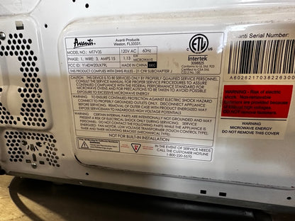 Prime Condition – Avanti MTV3S – Commercial-Style Stainless Steel Countertop Microwave Oven – Digital Controls – 120V – Fully Tested & Operational!