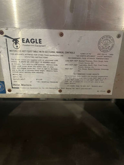 Exceptional Condition – Eagle Waterless Hot Food Table (2-Well) – Manual Controls – Fully Tested & Working!