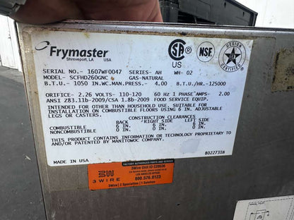 Top-Tier Condition – Frymaster SCFHD260G – Commercial Gas Floor Fryer – (2) 80 lb Vats – 250,000 BTU – Natural Gas – Fully Tested & Operational!