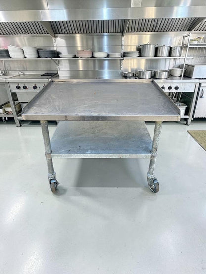 Remarkable Condition – Commercial Stainless Steel Equipment Stand – 36" x 30" – Undershelf – Casters – Heavy-Duty Restaurant Equipment Stand