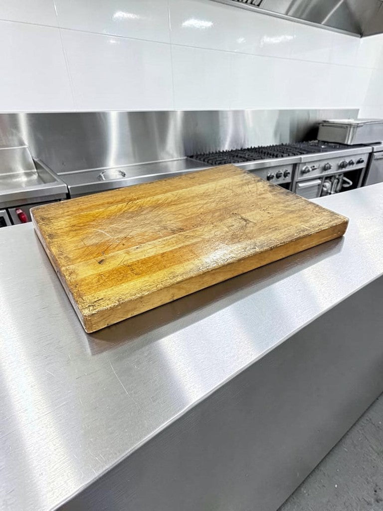 Dependable Condition – Large Maple Butcher Block Cutting Board – Approx. 24" x 18" Chef’s Wood Prep Board with Non-Slip Feet – Ready for Restaurant Use!