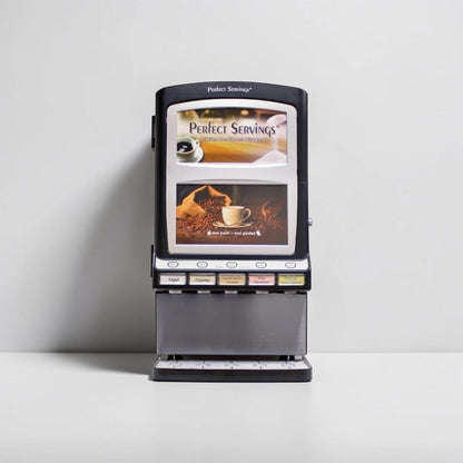 Pristine Condition – Perfect Servings UV-PSPD-5-AV-BL-T-B – 5-Select Tall Dual LED Translight Coffee Condiment Powder Dispenser – New / Open Box – Ready for Commercial Use!