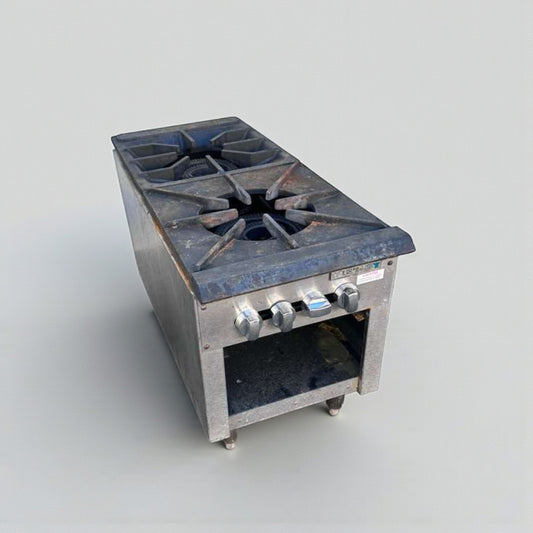 Outstanding Condition – Commercial 2-Burner Gas Hot Plate Range – Heavy-Duty Cast Iron – NSF Style – Fully Tested & Working!