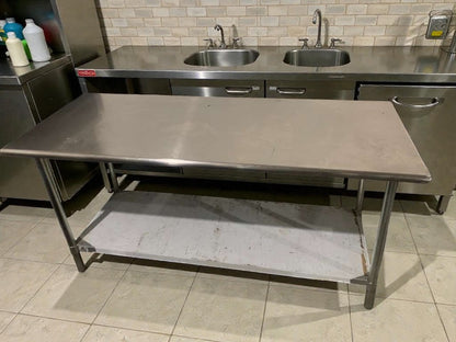 Outstanding Condition – Stainless Steel Commercial Prep Table with Undershelf – Heavy-Duty