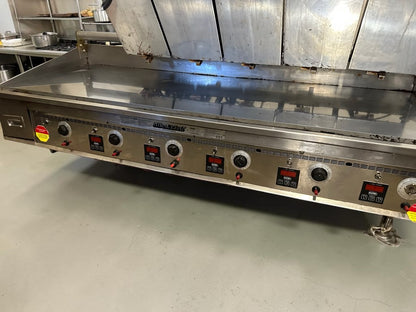 High-Grade Condition – Keating 72x30 MIRACLEAN – 72" Heavy-Duty Commercial Gas Griddle with Top-Side Cooker Attachments – 180,000 BTU – Fully Tested & Operational!