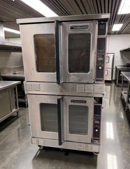 Excellent Condition – Quantity 2 Garland Master 450 Gas Convection Ovens – Full-Size Commercial Single Deck Ovens – Stainless Steel – 120V / Gas – Fully Tested & Operational!