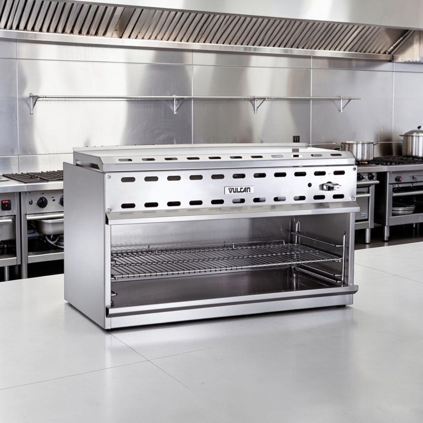 Well-Maintained Condition – Vulcan VICM36-1 – 36" Natural Gas Infrared Cheese Melter – 30,000 BTU – Three-Position Rack – NSF Certified – Fully Tested & Operational!
