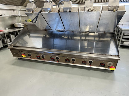 High-Grade Condition – Keating 72x30 MIRACLEAN – 72" Heavy-Duty Commercial Gas Griddle with Top-Side Cooker Attachments – 180,000 BTU – Fully Tested & Operational!