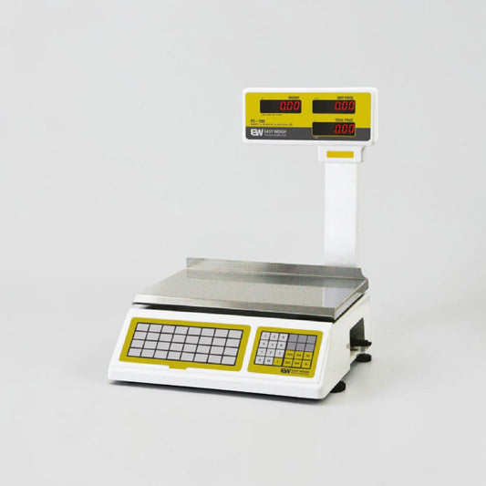 Dependable Condition – Skyfood PC-100-PL – 10" Stainless Steel Price Computing Scale with Pole Display – 60 lb Capacity – 115V – Fully Tested & Operational!
