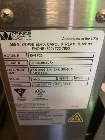 Exceptional Condition – Prince Castle EHBP23 Holding Bin System – Dual Lane Heated Food Holding Station – Stainless Steel – Fully Tested & Operational!