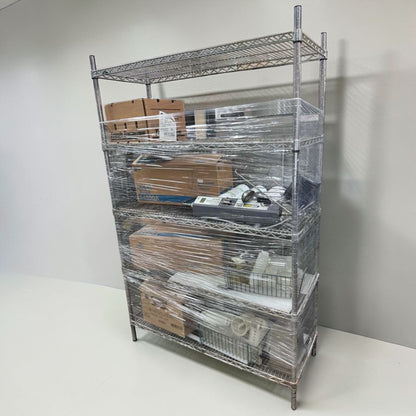 Top-Tier Condition – Commercial Chrome Wire Shelving Rack w/ Contents – Complete Restaurant Storage Lot – Fully Inspected & Ready for Use!