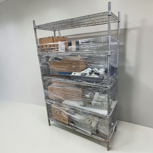 Top-Tier Condition – Commercial Chrome Wire Shelving Rack w/ Contents – Complete Restaurant Storage Lot – Fully Inspected & Ready for Use!