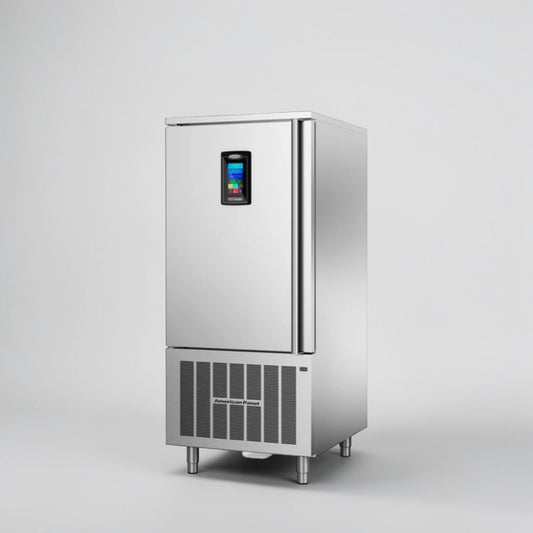 Exceptional Condition – American Panel AP12BCF110-3 HURRiCHiLL™ – Commercial Reach-In Blast Chiller & Shock Freezer – 24 Pan Capacity – 208V / 3 Phase – Stainless Steel – UL & NSF Certified – Fully Tested & Operational!
