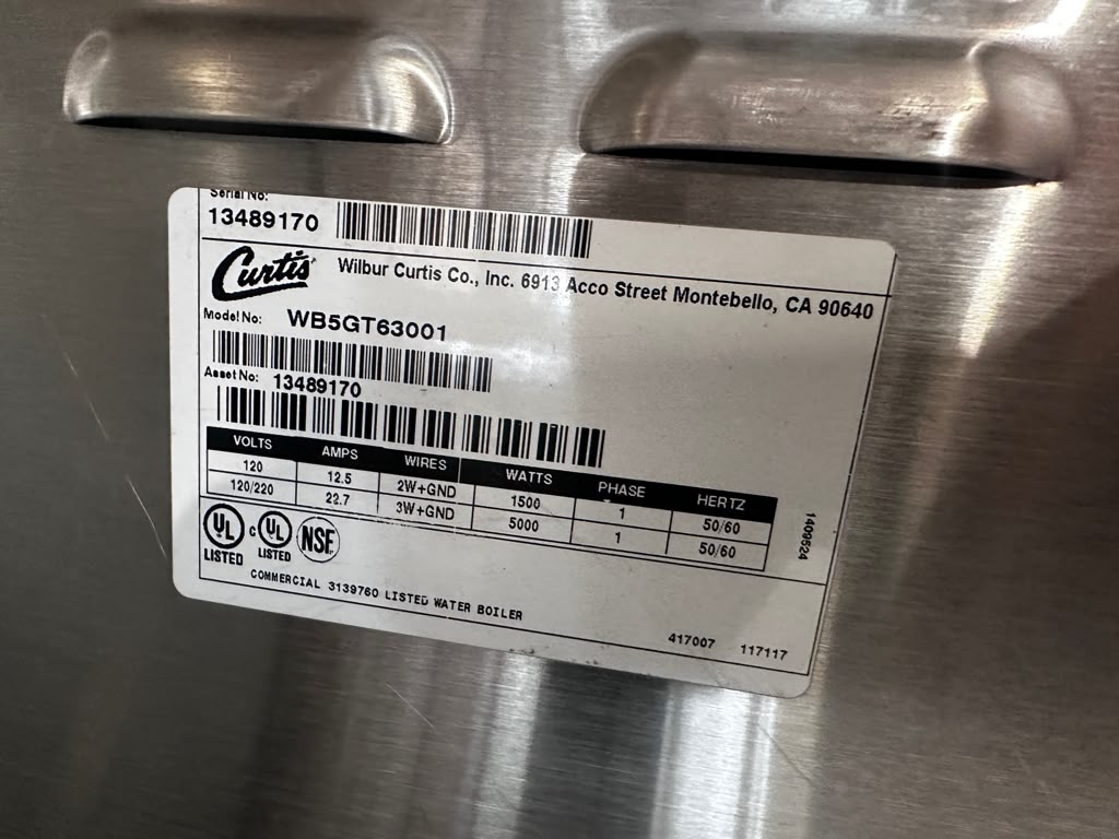 Exceptional Condition – Curtis WB5GT63001 – 5-Gallon Digital Hot Water Dispenser with Aerator – Dual Voltage 120/220V – Fully Tested & Operational!