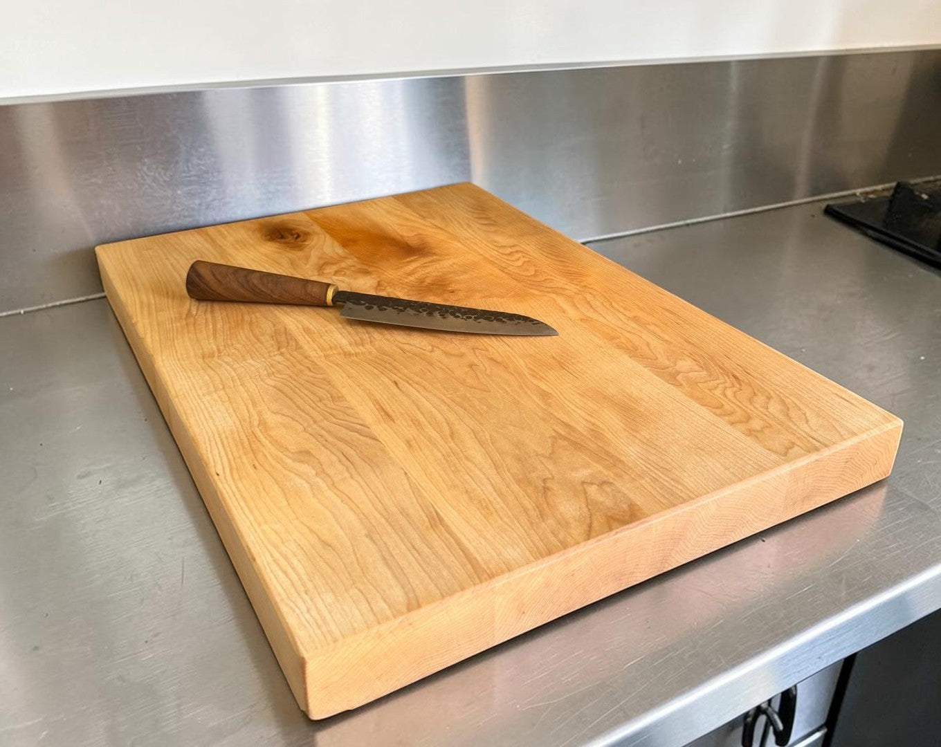 Dependable Condition – Large Maple Butcher Block Cutting Board – Approx. 24" x 18" Chef’s Wood Prep Board with Non-Slip Feet – Ready for Restaurant Use!
