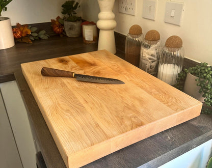 Dependable Condition – Large Maple Butcher Block Cutting Board – Approx. 24" x 18" Chef’s Wood Prep Board with Non-Slip Feet – Ready for Restaurant Use!