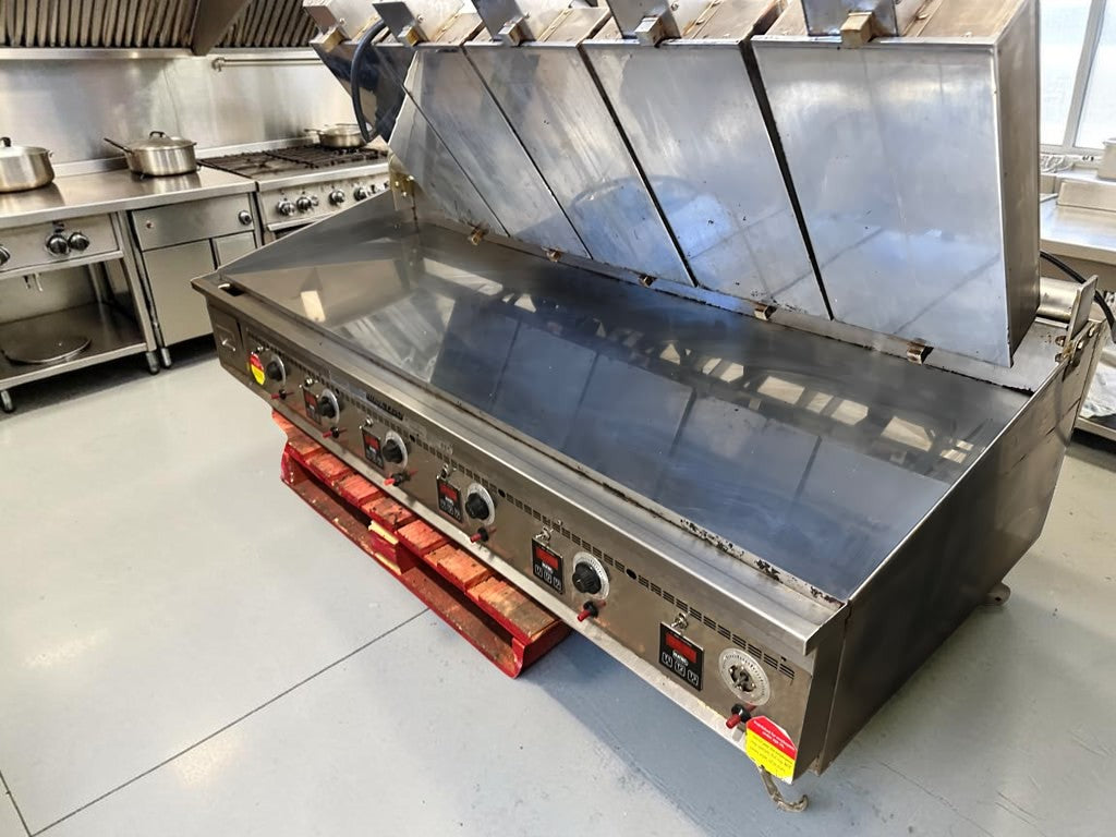 High-Grade Condition – Keating 72x30 MIRACLEAN – 72" Heavy-Duty Commercial Gas Griddle with Top-Side Cooker Attachments – 180,000 BTU – Fully Tested & Operational!