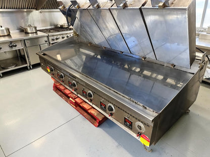 High-Grade Condition – Keating 72x30 MIRACLEAN – 72" Heavy-Duty Commercial Gas Griddle with Top-Side Cooker Attachments – 180,000 BTU – Fully Tested & Operational!