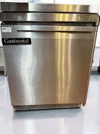Exceptional Condition – Continental Undercounter Refrigerator – 1 Door – Commercial Stainless Steel – Fully Tested & Operational!