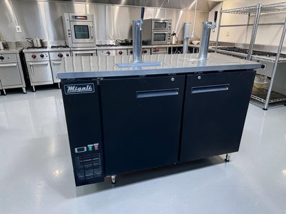 Exceptional Condition – Migali C-DD60-2-HC – 60" Two Door Direct Draw Beer Dispenser – 2 Tap Commercial Kegerator – 115V – Fully Tested & Operational!