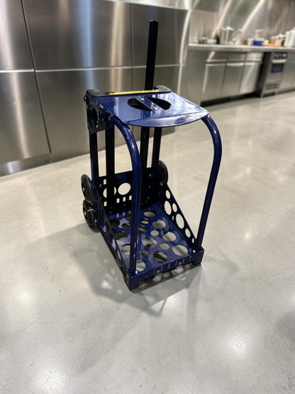 Excellent Condition – ZUCA Sport Frame – Built-In Seat Rolling Cart Frame – Navy Blue – Flashing Wheels – Fully Inspected & Ready for Use!