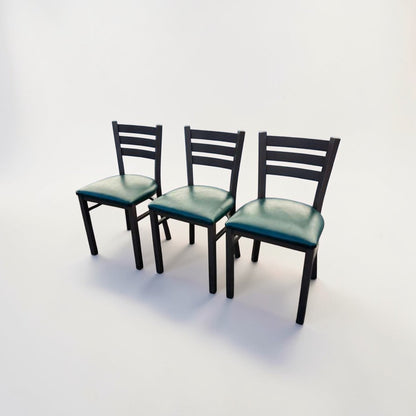 Exceptional Condition – Commercial Restaurant Dining Chairs (QTY 3) – Upholstered Seats – Heavy-Duty Construction – Fully Inspected!
