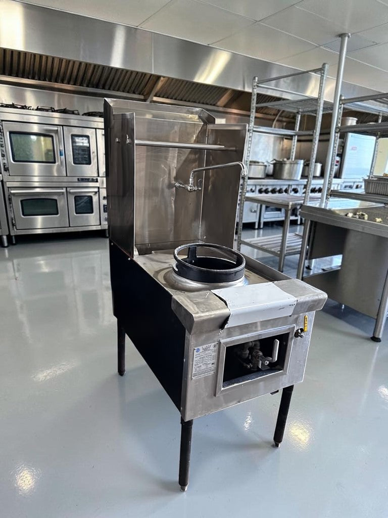 Outstanding Condition – ABC Restaurant Equipment ABC-1 – Commercial Single-Hole Chinese Wok Range – 23-Tip Jet Burner – 110,000 BTU – Natural Gas – NSF Certified – Fully Tested & Operational!