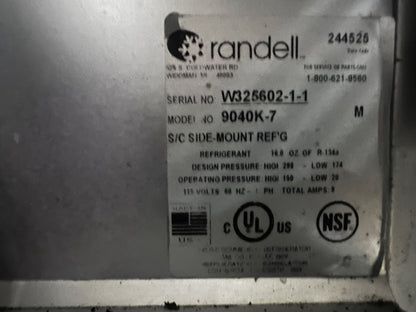 Superior Condition – Randell 9040K-7 – 60″ Two-Door Mega Sandwich/Salad Prep Table – 24-Pan-Capacity Refrigerated Top – 115V – Fully Tested & Operational!