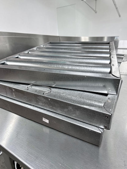 High-Grade Condition – Quantity 8 – 16" × 20" Commercial Galvanized Steel Baffle Hood Filters – Restaurant Exhaust Grease Filters – Heavy-Duty – Ready for Service!