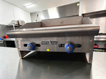 Outstanding Condition – American Range ARSMG-24 – 24" Countertop Gas Griddle – 1" Steel Plate – Natural Gas – ETL Listed – Fully Tested & Operational!