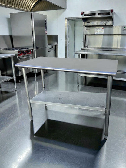 Refined Condition – Commercial Stainless Steel Work Table – 48" x 24" – With Undershelf – NSF – Fully Tested & Ready for Use!